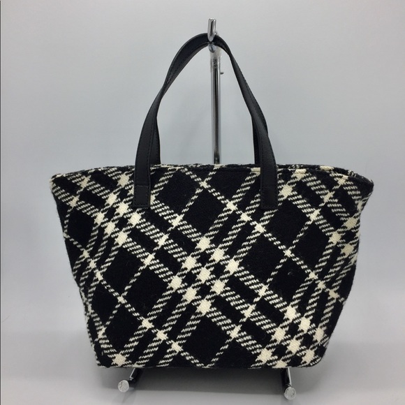 Burberry London Small Wool Check Purse Bag - Picture 3 of 17